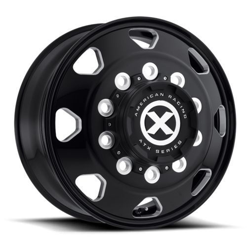 ATX AO401 Octane 17.5-Inch Gloss Black Milled Wheel, 8x6.5 Bolt Pattern, +0 Offset