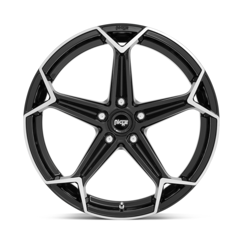Niche 1PC N259 Arrow 20-Inch Gloss Black Brushed Wheel, 5x112 Bolt Pattern, 27mm Offset