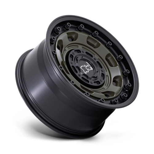 Black Rhino Hard Alloys ATLAS 17x8.5 Wheel, 6x135/6x139.7 Bolt Pattern, -10 Offset, Olive Drab Green with Black Lip