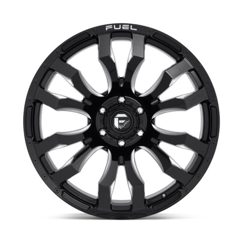 Fuel 1PC D673 Blitz 20x8.25-Inch Gloss Black Milled Wheel, 8x210 Bolt Pattern, +105 Offset