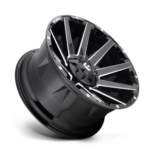 Fuel 1PC D615 Contra 20x9 Gloss Black Milled Wheel, 8x170 Bolt Pattern, +1 Offset