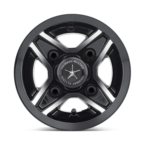 Fairway Alloys FA127 Divot 8x7 Gloss Black Machined Wheel, 4x101.6 Bolt Pattern
