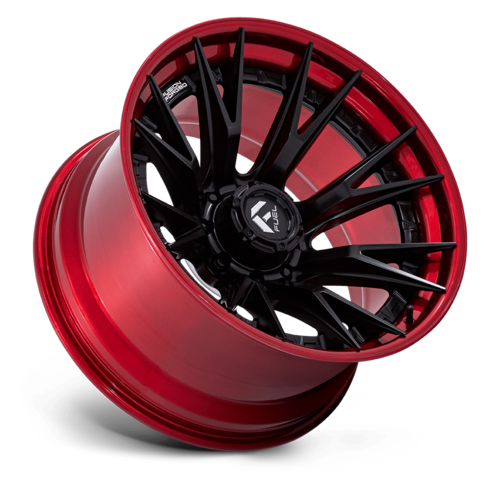 Fuel 1PC FC402 Catalyst 22x10 Wheel, 8x170 Bolt Pattern, Matte Black with Candy Red Lip