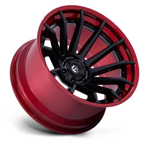 Fuel 1PC FC403 BURN 24-Inch Matte Black Wheel with Candy Red Lip, 6x5.5 Bolt Pattern, -44 Offset