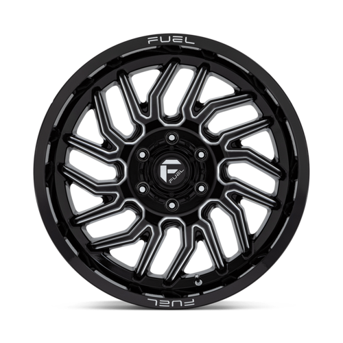 Fuel 1PC D807 Hurricane 20x10 Gloss Black Milled Wheel, 6x5.5, -18 Offset