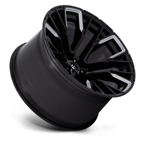 Fuel 1PC D849 Rebar Gloss Black Milled Wheel, 22 x 12 in, 5 x 5.5 in Bolt Pattern, -44 Offset