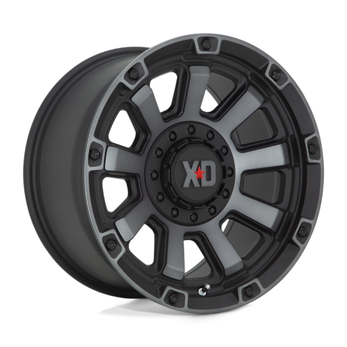 XD XD852 Gauntlet 17x9 Satin Black Wheel with Gray Tint, 6x135/6x139.7 Bolt Pattern, 0mm Offset