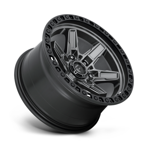 Fuel 1PC D698 Kicker 17x9 Wheel, 6x5.5 Bolt Pattern, Matte Gunmetal Black Bead Ring