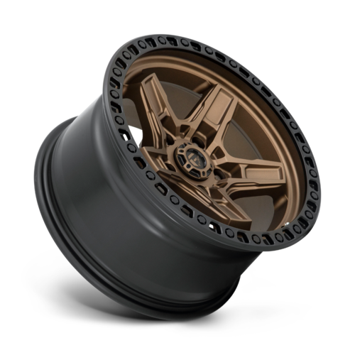 Fuel 1PC D699 Kicker 17x9 Matte Bronze Black Bead Ring Wheel, 5x5.0 Bolt Pattern, -12 Offset