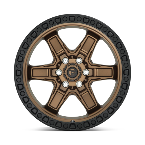 Fuel 1PC D699 Kicker 17x9 Matte Bronze Wheel with Black Bead Ring, 6x4.5 Bolt Pattern, +12 Offset