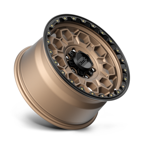 KMC KM545 Trek 17x9-Inch Matte Bronze Wheel with Black Lip, 6x5.5-Inch Bolt Pattern, 18mm Offset