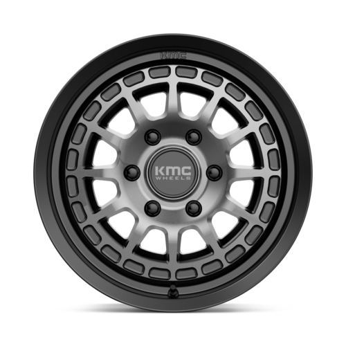 KMC KM719 Canyon 17x8-Inch Satin Black Wheel with Gray Tint, 6x5.5-Inch Bolt Pattern, 35mm Offset