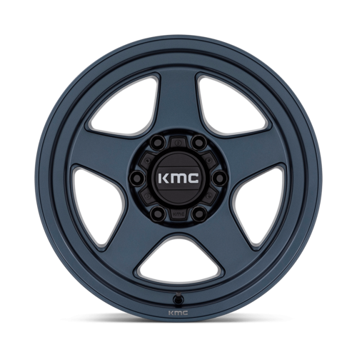 KMC KM728 Lobo 17-Inch Metallic Blue Wheel, 6x135 Bolt Pattern, -10mm Offset