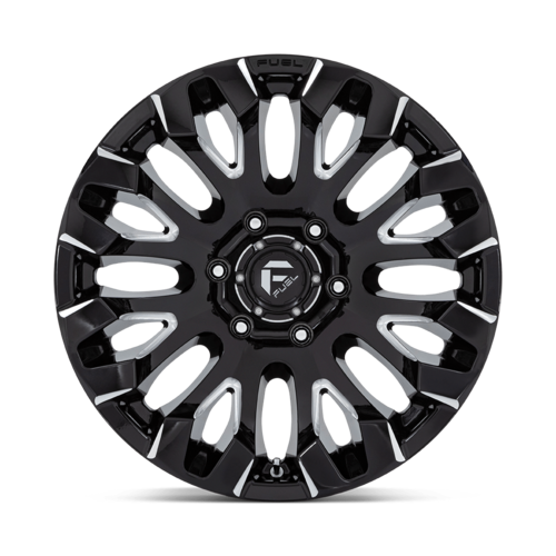 Fuel 1PC D828 Quake 18x9 Gloss Black Milled Wheel, 6x5.5-Inch Bolt Pattern, +1 Offset