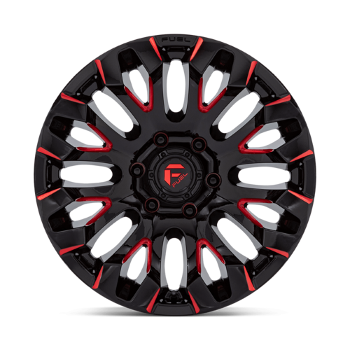 Fuel 1PC D829 Quake 18x9 Gloss Black Milled Red Tint Wheel, 6x135