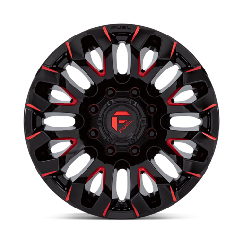 Fuel 1PC D829 Quake 18x9 Gloss Black Milled Red Tint Wheel, 8x170, +1 Offset