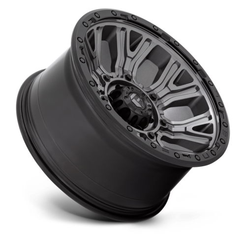 Fuel 1PC D825 Traction 20x10 Wheel, 6x5.5 Bolt Pattern, -18 Offset, Matte Gunmetal with Black Ring