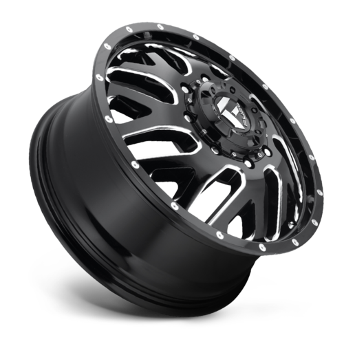 Fuel 1PC D581 Triton 22x8.25-Inch Gloss Black Milled Wheel, 8x6.5 Bolt Pattern, +105 Offset