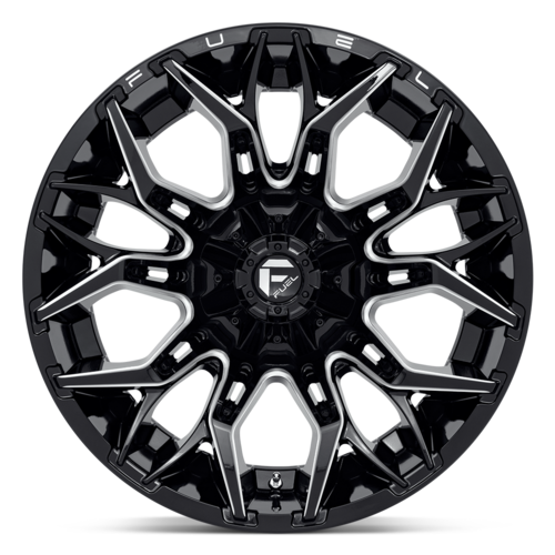 Fuel 1PC D769 Twitch 22x12 Glossy Black Milled Wheel, 8x170, -44mm