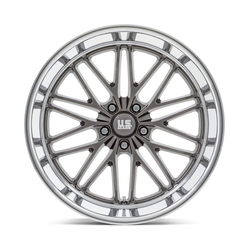 US Mag 1PC U139 Santa Cruz 22x10.5 Wheel, 5x5.0 Bolt Pattern, +0 Offset, Anthracite with Diamond-Cut Lip