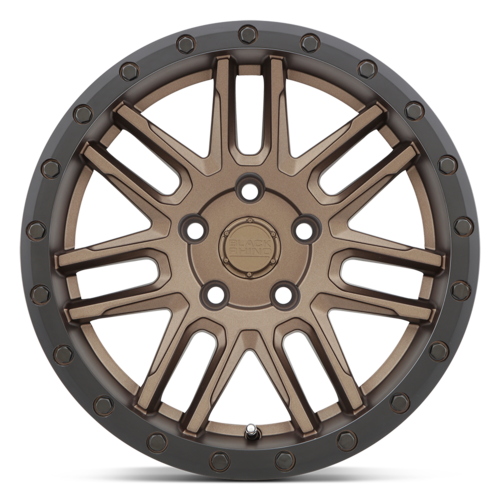 Black Rhino Hard Alloys ARCHES 17-Inch Bronze Wheel with Black Ring, 5x4.25 Bolt Pattern, +30 Offset