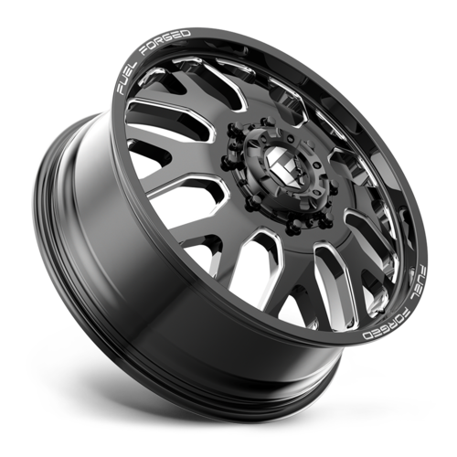 Fuel Mono D19 FF19D 20-Inch Gloss Black Milled Wheel, 8x200 Bolt Pattern, 105mm Offset