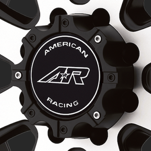 American Racing AR708 Matte Black 8-Lug Wheel Center Cap
