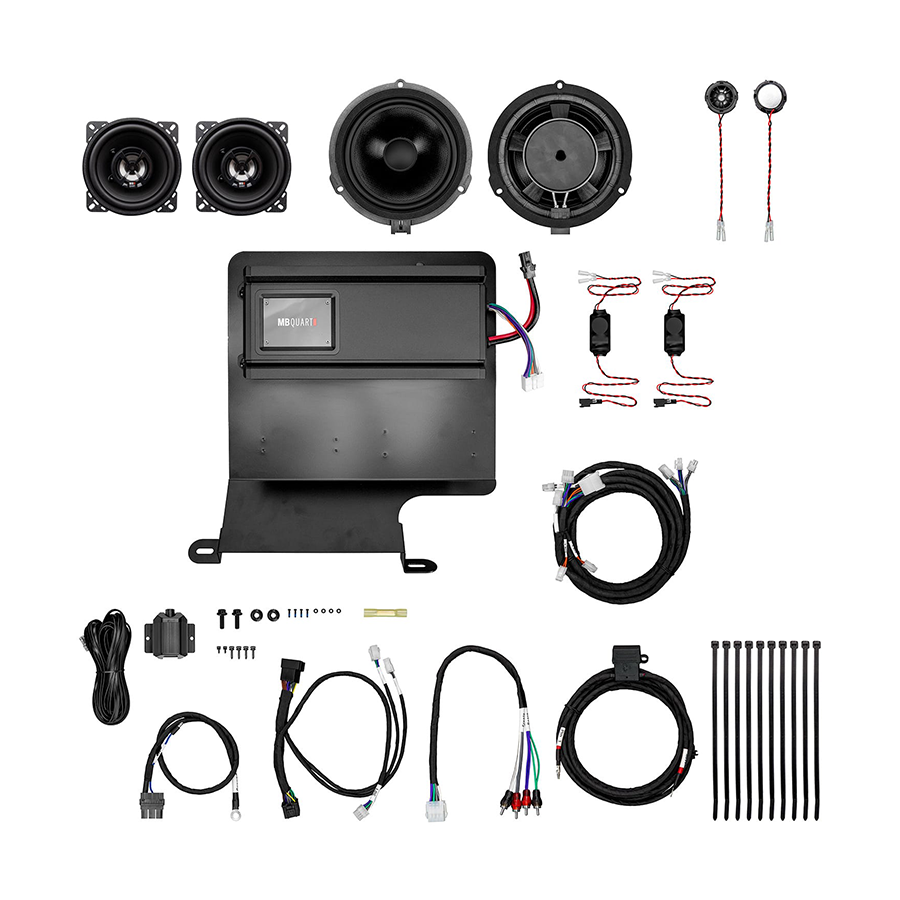 MB Quart 6.5" Ford Maverick Tuned Audio Package, 4-Speaker 700w Stage 4 For OEM Headunit Non-Amplified Models: MBQFM-STG4A-OEM