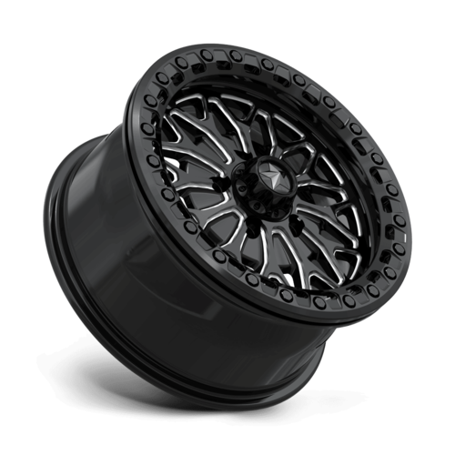MSA Offroad Wheels MA53 Bolo UTV Beadlock 15x7 Wheel, 5x4.5, +38 Offset, Gloss Black Milled