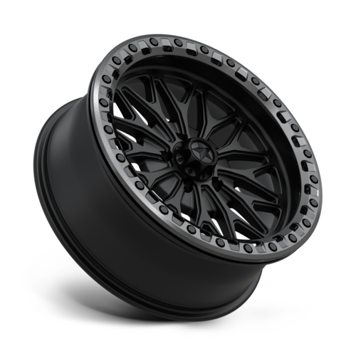 MSA Offroad Wheels MA53 Bolo UTV Beadlock 18x7 Wheel, 5x4.5 Bolt Pattern, +10 Offset, Matte Black with Gloss Gunmetal Ring