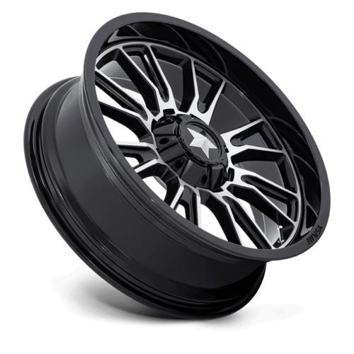 MSA Offroad Wheels M51 Thunderlips UTV 22x7 Gloss Black Machined Wheel, 4x137/4x156