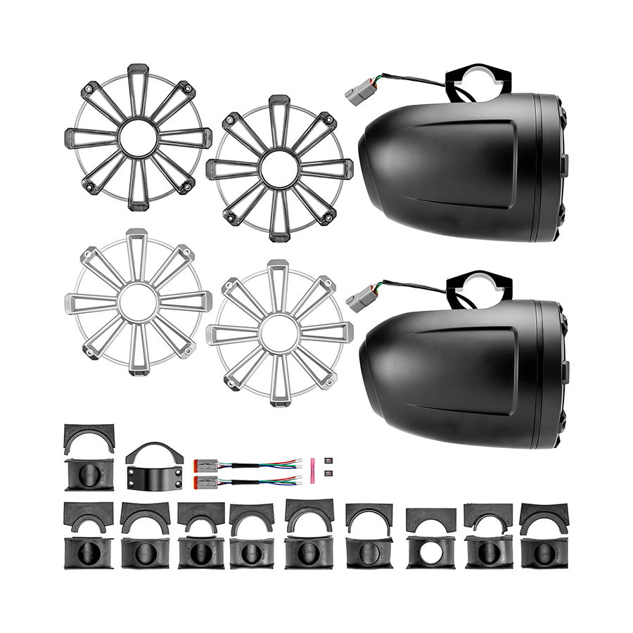 MB Quart Nautic Series 8" Marine/Off-Road Tower Speakers w/ RGB LED Lighting - Pair: NHT3-120RGB