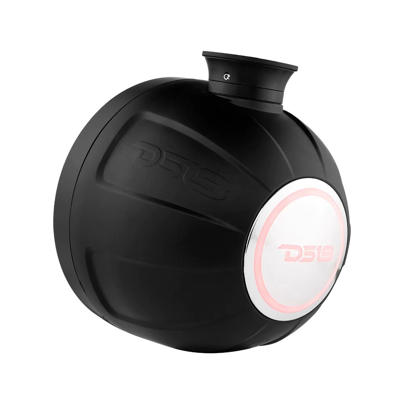 DS18 Marine/Powersports 2-Way 6.5 Inch Pod Speakers with RGB LED Lights - Black (Pair)