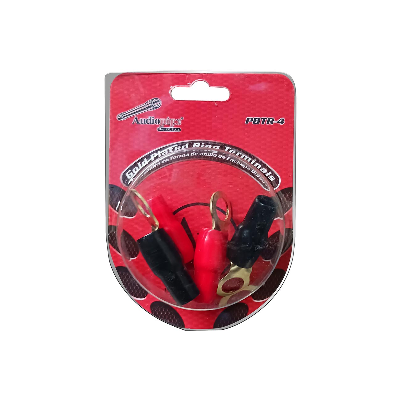 Nippon Audiopipe Ring Terminals 4 Gauge Gold Plated – Pack of 2