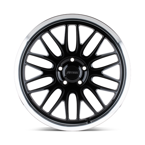 Petrol P4C 18x8 Gloss Black Machined Lip Wheel, 5x112, +40 Offset