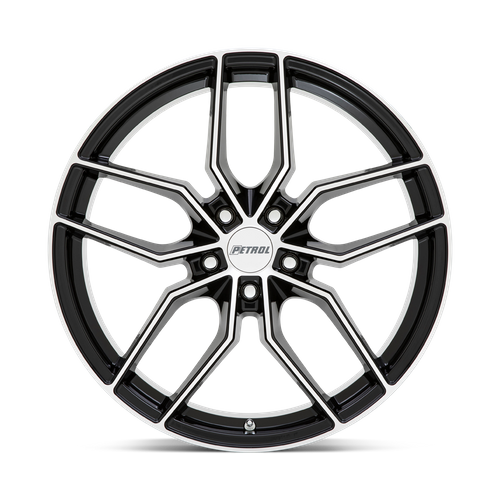 Petrol P5C 18x8 Gloss Black Machined Face Wheel, 5x115 Bolt Pattern, +40 Offset