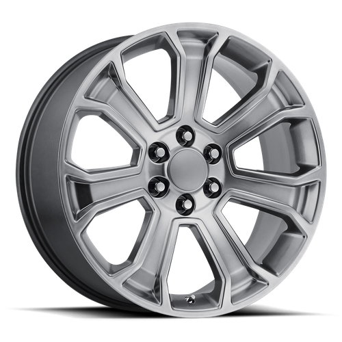 Performance Replicas PR166H 20-Inch Hyper Silver Wheel, 6x5.5 Bolt Pattern, 24mm Offset