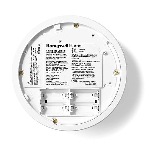Honeywell Home PROSIXCMBOV Pro Series 2-Way Wireless Smoke/ Heat and CO Alarm Detector with LED Indicators