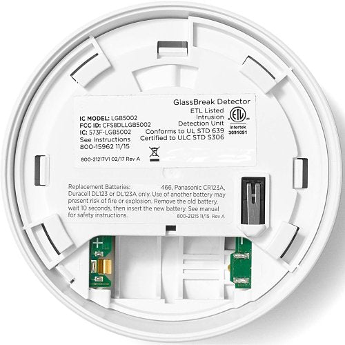 Honeywell Home PROSIXGB Pro Series Wireless Glassbreak Sensor, 25' Range