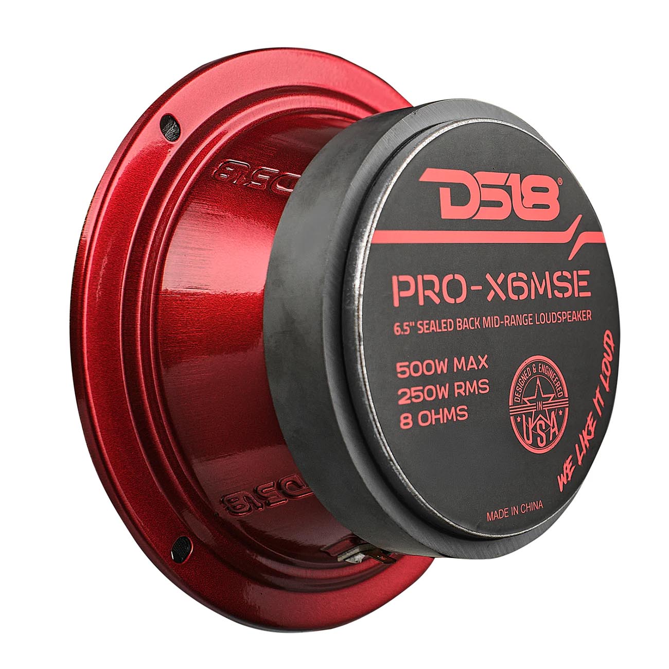 DS18 PROX6MSE 6.5-Inch Sealed Basket Midrange Speaker - 250W RMS / 500W Max, 8 Ohm