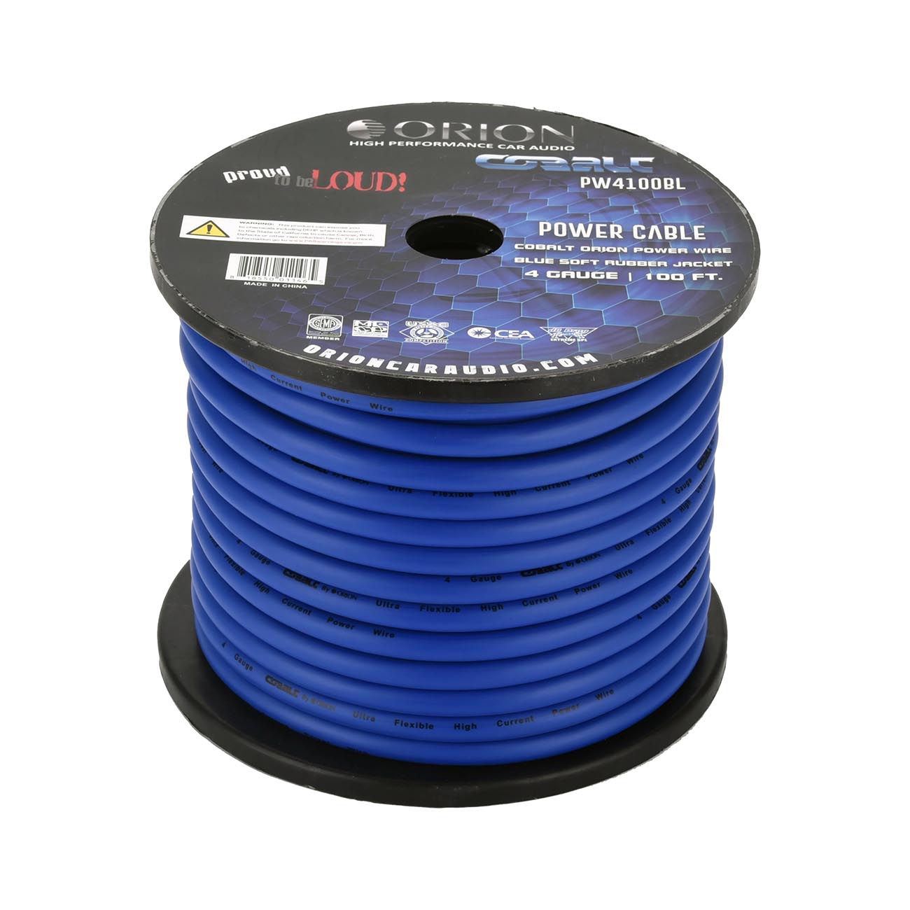 Orion Cobalt 4 Gauge CCA Wire - Blue Jacket, 100ft Roll - View 3