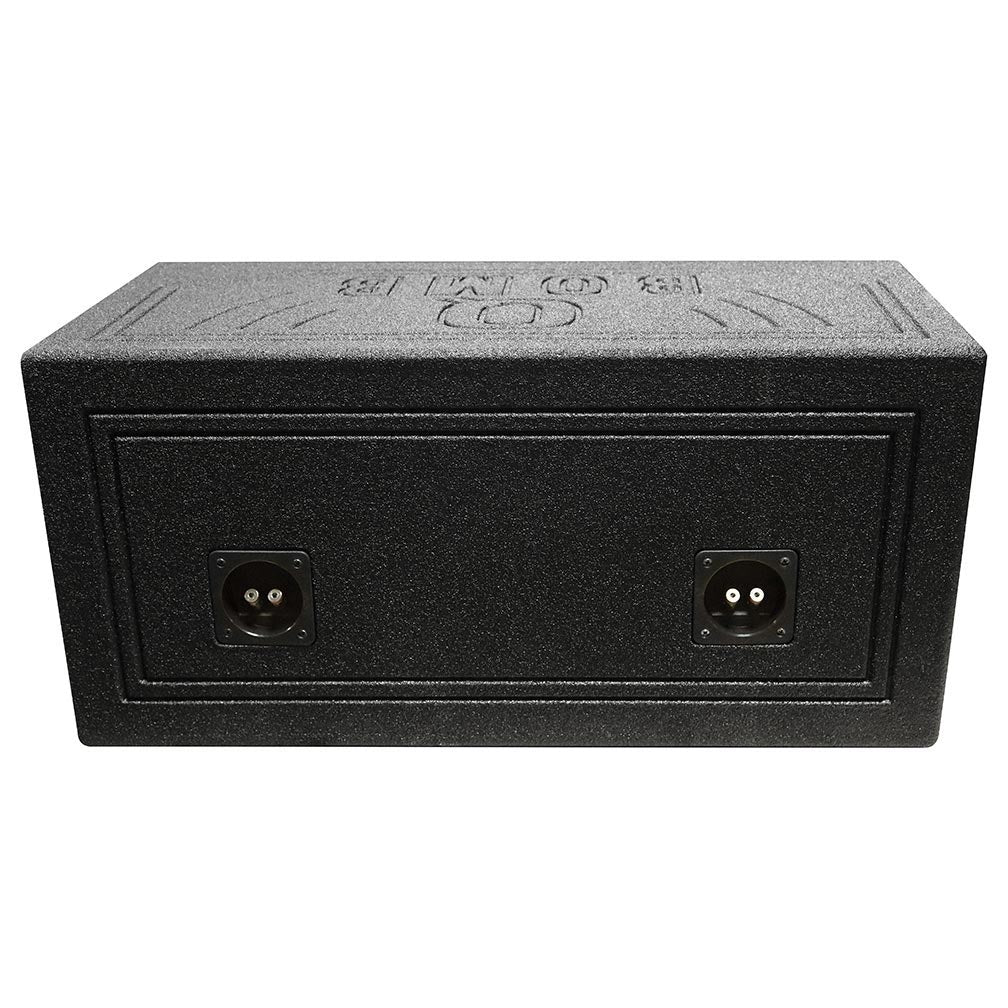 Qpower Dual 6.5-Inch Vented Enclosure with Spray Liner - Model QBOMB65V