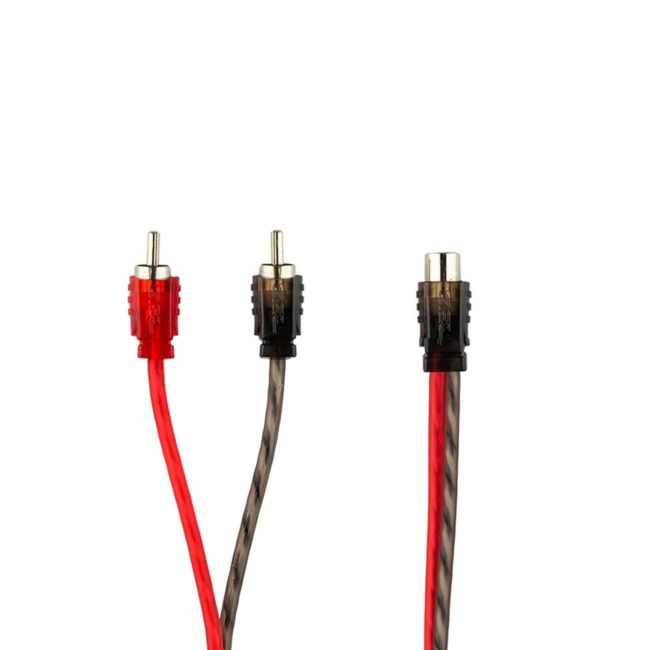 DS18 12-Inch Ultra Flex 100% Copper OFC Y-RCA Cable - Model RCA1F2M