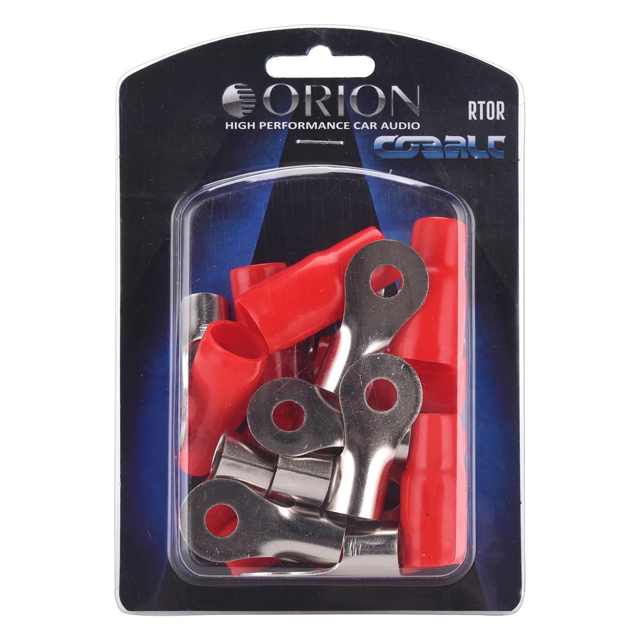 Orion 1/0 Gauge Ring Terminal with 5/16 Inch Hole, Nickel Finish - Red Jacket (1 - View 2