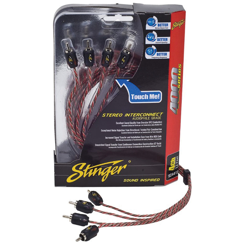 STINGER 20 ft. 4-Channel 4000 Series RCA Interconnect Cables