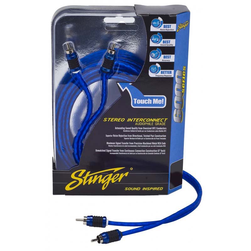 STINGER 3Ft. 2 Channel Shielded RCA Cable - High-Quality Audio Connection
