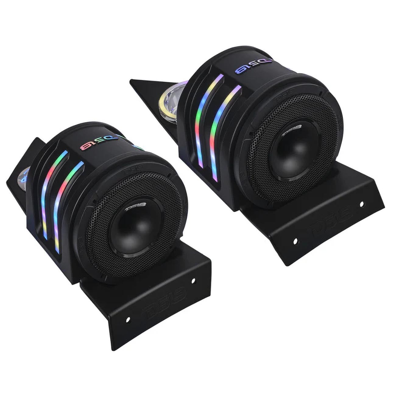 DS18 Polaris Slingshot Headrest Enclosure with 6.5-inch Speakers and LED Lighting - Model SLGHD6V2