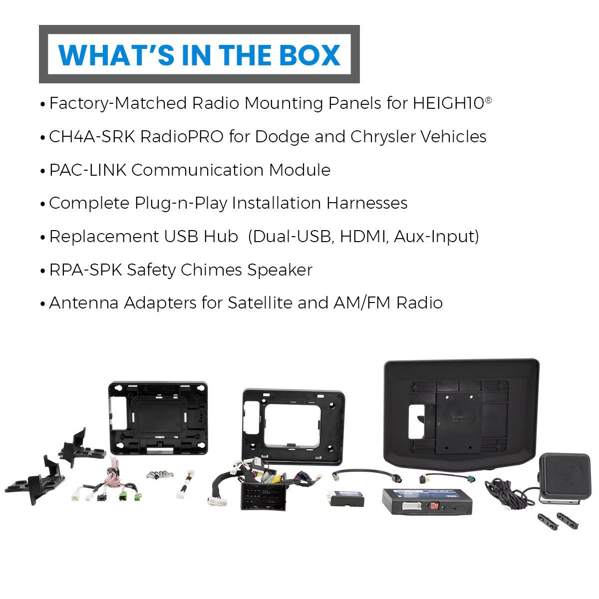 Stinger SRK-CHR15H HEIGH10® INTEGRATION & INSTALLATION KIT FOR 2015-2021 DODGE CHALLENGER, CHARGER, AND CHRYSLER 300