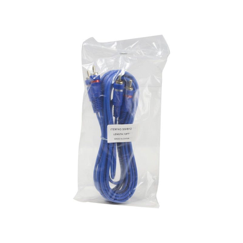 STINGER 12FT RCA Blue Stinger Select Car Audio Interconnect Cable