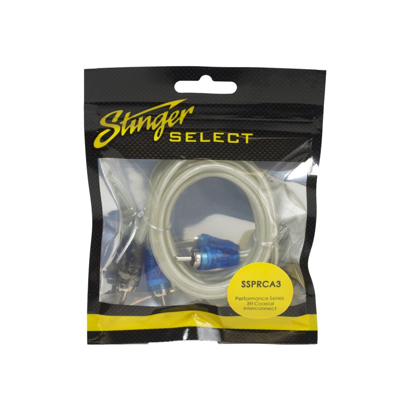 Stinger 3ft Performance Series Coaxial RCA - High-Quality Audio Cable